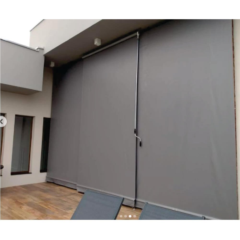 Toldo Cortina Cinza - 3,50m x 2,50m - kit completo - 2