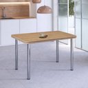 Ver imagem 1 de Mesa de Jantar 4 Lugares Retangular Tampo em MDP Marrom/Mel
