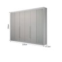 Ver imagem 4 de Guarda Roupa São Carlos 6 Pts Ripado Branco - Leifer