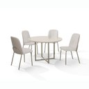 Ver imagem 2 de Conjunto Sala de Jantar Mesa com 4 Cadeiras California Bege/Champagne