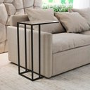 Ver imagem 1 de Mesa de Apoio Industrial Elena Industrial Preto com Tampo de Vidro