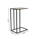 Ver imagem 3 de Mesa de Apoio Industrial Elena Industrial Preto com Tampo de Vidro