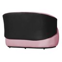 Ver imagem 2 de Namoradeira Beatriz Suede Rosa Composê Corino Preto - Belliv Decor