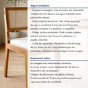 Ver imagem 6 de Conjunto 4 Cadeiras Rainha em Madeira Maciça Marrom/Mel/Linho Off White