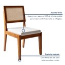 Ver imagem 5 de Conjunto 4 Cadeiras Rainha em Madeira Maciça Marrom/Mel/Linho Off White