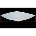 Ver imagem 2 de Vidro Curvo Triangulo 30cm Fosco P/ Plafons Furo Central 1cm