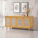 Ver imagem 1 de Buffet Aparador Madeira Vintage Tela 4p Deltan Imbuia - Atraente Móveis