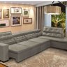 Sofá 7 Lugares Canto Assento Retrátil Pillow Chaise e 3,60 X2,20 M Sttilo Bege - Megasul - 2