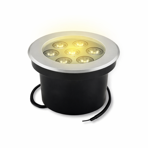 Balizador Embutido de Solo 7w Led Bivolt 3000k Preto - Preto