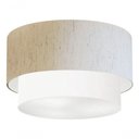 Ver imagem 3 de Plafon Duplo Cilíndrico Vivare Md-3045 Cúpula em Tecido 40x35cm - Bivolt Linho-bege-branco 127/