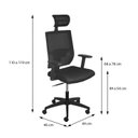 Ver imagem 2 de Cadeira para Escritório Presidente Base Rodizio Bogotá