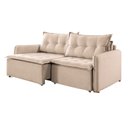 Ver imagem 3 de Sofá Cama Flórida Retrátil e Reclinável 180 cm Linho