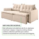 Ver imagem 7 de Sofá Cama Flórida Retrátil e Reclinável 180 cm Linho Bege