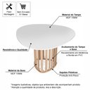 Ver imagem 3 de Mesa de Jantar Orgânica 4 Lugares 120x118cm Branco e Jade - Straub Web