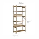 Ver imagem 7 de Estante 180 Cm 6 Prateleiras Palhinha Pé Madeira Hanover Oslo