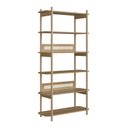 Ver imagem 5 de Estante 180 Cm 6 Prateleiras Palhinha Pé Madeira Hanover Oslo