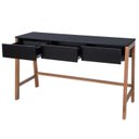 Ver imagem 3 de Aparador Escrivaninha Paris em Madeira Maciça e MDF Preto/Marrom