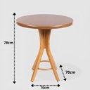 Ver imagem 3 de Mesa Redonda de Madeira Fine - 70cm X 70cm