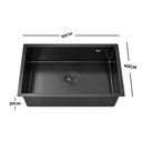 Ver imagem 6 de Cuba Cozinha Gourmet Nano Aço Inox 304 Escovado 50x40 Preta Brinovar