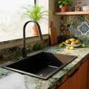 Ver mais imagens de Cuba Cozinha Gourmet Nano Aço Inox 304 Escovado 50x40 Preta Brinovar