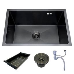 Cuba Cozinha Gourmet Nano Aço Inox 304 Escovado 50x40 Preta Brinovar - 1