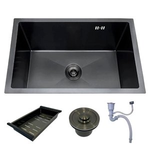 Cuba Cozinha Gourmet Nano Aço Inox 304 Escovado 50x40 Preta Brinovar