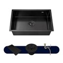 Ver imagem 4 de Cuba Cozinha Gourmet Nano Aço Inox 304 Escovado 50x40 Preta Brinovar