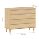 Ver imagem 5 de Cômoda Infantil 4 Gavetas com Telinha Linha Paglia Marca Quater