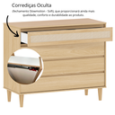 Ver mais imagens de Cômoda Infantil 4 Gavetas com Telinha Linha Paglia Marca Quater