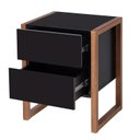 Ver imagem 6 de Mesa de Cabeceira Fauri em Madeira Maciça e MDF Preto