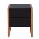 Ver imagem 3 de Mesa de Cabeceira Fauri em Madeira Maciça e MDF Preto