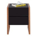 Ver imagem 2 de Mesa de Cabeceira Fauri em Madeira Maciça e MDF Preto