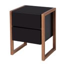 Ver mais imagens de Mesa de Cabeceira Fauri em Madeira Maciça e MDF Preto