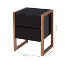 Ver imagem 4 de Mesa de Cabeceira Fauri em Madeira Maciça e MDF Preto