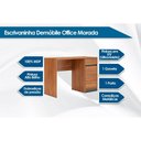 Ver imagem 2 de Mesa Computador Escrivaninha Office Morada C/ 1 Porta e 1 Gaveta Amendola Touch/grafito - Demóbile