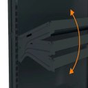 Ver imagem 5 de Gondola Centro 170 Fit Ate 2 Metros 2 Ponta Preto 30b Pe Azul