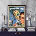 Ver imagem 1 de Quadro Propaganda Antiga Café 45x34cm:moldura Preta