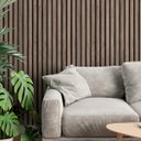 Ver imagem 2 de Papel de Parede Adesivo Ripado Detalhes em Madeira Rolo 10m