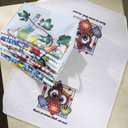 Ver imagem 1 de Pano De Prato Lomaer Sacaria 70cmx 90cm 02 Estampa (06 Unidades) Branco