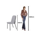 Ver imagem 6 de Conjunto Sala de Jantar Mesa com 4 Cadeiras California Preto/Cinza