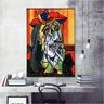 Quadro Decorativo Pablo Picasso A Mulher Que Chora:120x80 cm/BRANCA - 3