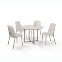 Ver imagem 2 de Conjunto Sala de Jantar Mesa com 4 Cadeiras California Bege/Champagne
