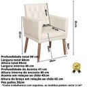 Ver imagem 2 de Poltrona Resistente para Sala com Tecido Corano Pés Palito Reforçados