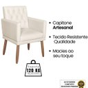 Ver imagem 4 de Poltrona Resistente para Sala com Tecido Corano Pés Palito Reforçados