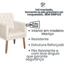Ver imagem 3 de Poltrona Resistente para Sala com Tecido Corano Pés Palito Reforçados