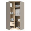 Ver imagem 4 de Guarda Roupa Modulado de Canto Closet Elegance Cinza/Niquel/Blanc