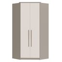 Ver imagem 1 de Guarda Roupa Modulado de Canto Closet Elegance Cinza/Niquel/Blanc