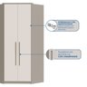 Guarda Roupa Modulado de Canto Closet Elegance - 9