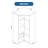 Guarda Roupa Modulado de Canto Closet Elegance - 3