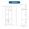 Guarda Roupa Modulado de Canto Closet Elegance - 8